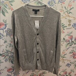 Banana Republic Men's Heather Gray Cardigan